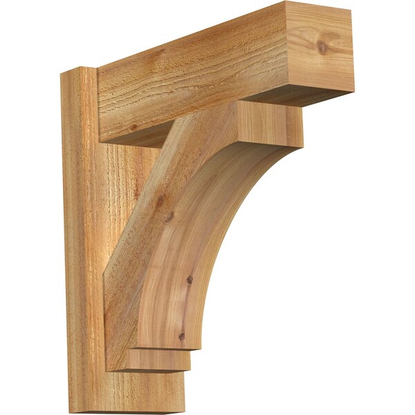Ekena Millwork Imperial Block Rough Sawn Outlooker, Western Red Cedar, 6"W x 18"D x 18"H OUT06X18X18IMP05RWR - main